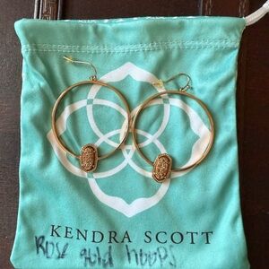 Kendra Scott Rose Gold Statement Hoop Earrings